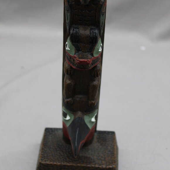 Vintage Resin Totem Pole - 4 totems by Boma - Cast Piece - Picture 4 of 10